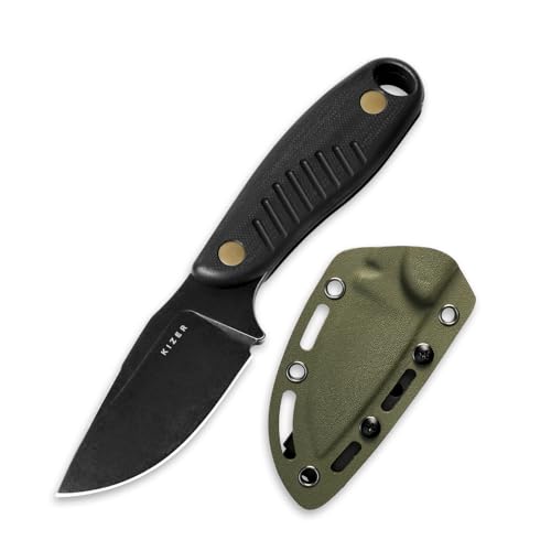 Kizer Hare Feststehende Klinge Messer mit Scheide, 3,14 Zoll D2 Stahl Klinge EDC Jagdmesser mit Schwarzem G10 Griff, Kleine Outdoor Bushcraft Camping Survival-Messer für Männer Frauen, 1077M1 Kizer Hare Feststehende Klinge Messer mit Scheide, 3,14 Zoll D2 Stahl Klinge EDC Jagdmesser mit Schwarzem G10 Griff, Kleine Outdoor Bushcraft Camping Survival-Messer für Männer Frauen, 1077M1 von Kizer