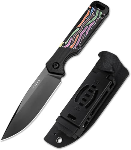 Kizer Militaw Feststehende Klinge Messer mit Scheide, D2 Blade Campingmesser mit Mehrfarbigen G10 Griff, EDC Messer für Männer Frauen Geschenk, für Outdoor-Jagd Wandern Survival 1067M2 Kizer Militaw Feststehende Klinge Messer mit Scheide, D2 Blade Campingmesser mit Mehrfarbigen G10 Griff, EDC Messer für Männer Frauen Geschenk, für Outdoor-Jagd Wandern Survival 1067M2 von Kizer