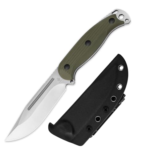 Kizer Ursa Major Outdoor-Messer, 4,43" AEB-L Feststehende Klinge Jagd Survival-Messer mit Ergonomischen Olive Green G10 Griff, Full Tang mit Scheide & Hexagon-Loch für Camping Aktivitäten, 1082A2 Kizer Ursa Major Outdoor-Messer, 4,43" AEB-L Feststehende Klinge Jagd Survival-Messer mit Ergonomischen Olive Green G10 Griff, Full Tang mit Scheide & Hexagon-Loch für Camping Aktivitäten, 1082A2 von Kizer