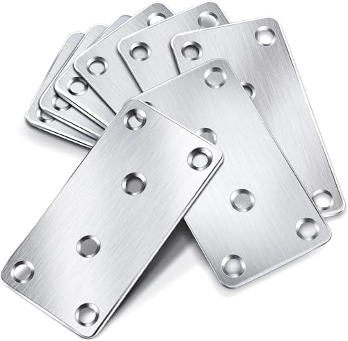 10 Stück Flachverbinder Edelstahl, 80×40×1.75mm Lochplatte Holzverbinder Metall Flacheisen Gelocht Verbindungsplatte, Silber Verbindungsblech Metallverbinder Verbinder für Holz Möbel 10 Stück Flachverbinder Edelstahl, 80×40×1.75mm Lochplatte Holzverbinder Metall Flacheisen Gelocht Verbindungsplatte, Silber Verbindungsblech Metallverbinder Verbinder für Holz Möbel von Kjzeex