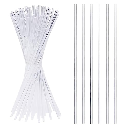 50 Stücke Acryl Lutscher Sticks, Cake Pop Stiele Set Transparent, Wiederverwendbar, Acryl-Kunststoff, Runde Stange für Süßigkeiten, Dessert, Schokolade, Handgefertigt, DIY, 15cm (3mm Durchmesser) von Kjzeex