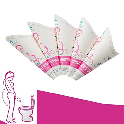 Urinal für Frauen, Pinkelhilfe für Frauen, Tragbares Auslaufsicher Frauenurinal Einwegpapier Uriniergerät Tasse für Frauen Damen Schwangere Alten (20 Stück) von Kjzeex