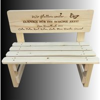 Kinderbank Schulanfang Sitzbank Holz Mädchen Deko Kleinkind Enkel Kindergarten Abschied Erzieher Kita Krippe Schule Lehrer Danke Vorschule von KlaSaKreativ