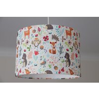 Lampenschirm Kinderzimmer, Deckenleuchte Waldtiere, Kinderzimmerlampe Tiere, Fuchs, Wald Lampenschirm Kinderzimmer, Deckenleuchte Waldtiere, Kinderzimmerlampe Tiere, Fuchs, Wald von KlabauterLampen