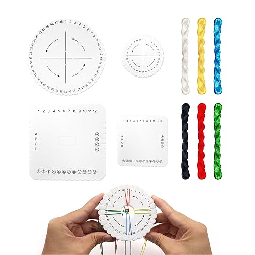 10 Stück Kumihimo Set - Starter Kit Mit Scheiben, Perlen, Perlenschnurscheibe, Kordel - Runde Und Quadratische Disc Für Weben Handwerk 10 Stück Kumihimo Set - Starter Kit Mit Scheiben, Perlen, Perlenschnurscheibe, Kordel - Runde Und Quadratische Disc Für Weben Handwerk von Klaimbmo