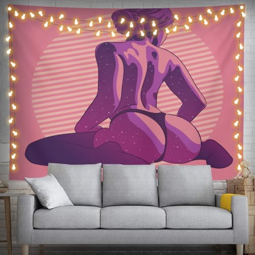 Klainlcly Wandteppich, sexy Frau, 203,2 x 152,4 cm, Fitness-Mädchen, Wandbehang, Party-Dekoration, Heimdekoration für Schlafzimmer, Wohnzimmer, Wohnheim (200 x 150 cm) von Klainlcly