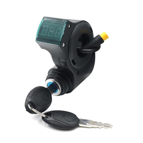 10 Zoll Elektromutrückscooter Lenkerschalter Schloss Mit Digitalem Akku Display Wasserdichte Scooter Lenkerschalter Sperrset Lock Set von Klaisy