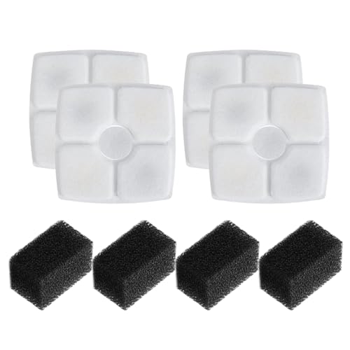 Automatischer Wasserbrunnen-Ersatz mit Schaumstoff für 2,5 l Haustier Katzen Wasserbrunnen Quadratischer Schwamm 4/8/12 Stück Filtrationsversorgung für Haustier von Klaisy