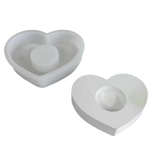 Candlestick Silicon Formen Kerzenständer Schimmel Herzförmige Heimdekoration Kerzenbecher Formen Handherstellung Zubehör Halterform Schimmel von Klaisy
