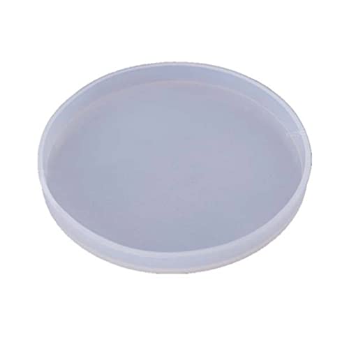 Formen für Epoxidharz, rund, für Harzgussformen, Tassenmattenhalter, Heimdekoration, Tablett, Gießform, Silikonform, Beton/Epoxid mit Griffen, Silikon-Set von Klaisy