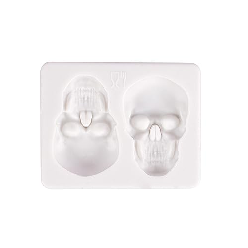 Halloween Schädelform Fondant Schokoladenform Kuchen Backwerkzeug Party Ornament Silikonform Leicht Zu Reinigen Zu Reinigen Halloween Schädel Formfutter Silikon Schimmel Familie Backwerkzeug von Klaisy