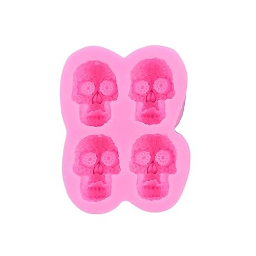 Halloween Schädelform Fondant Schokoladenform Kuchen Backwerkzeug Party Ornament Silikonform Leicht Zu Reinigen Zu Reinigen Halloween Schädel Formfutter Silikon Schimmel Familie Backwerkzeug von Klaisy