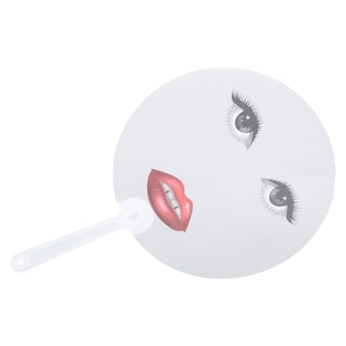 Klaisy 1.Stilvoller abstrakter Handventilator mit roten Lippen und ergonomischem Griff, tragbare Kühlung für Partys, Konzerte, Foto-Requisiten von Klaisy
