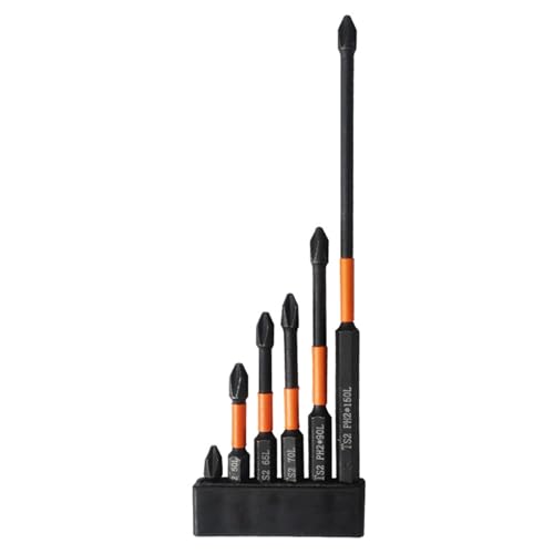 Magnetische Bohrer Bits Für Aufprallfahrerschraubendreher Bohrer Elektrische Bohrer Mechanischer Geräteschrauben Treiber Bit Black Phosphating ScrewDriver Set Set von Klaisy