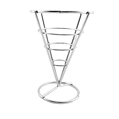 Metall-Kegelkorb, Frittier-Halter, Frittierständer, Frittierständer, mehrfache Verwendung, Drahtständer für Restaurant, Party, Pommes Frites, Ständer, Kegelkorb, Frittierhalter Metall-Kegelkorb, Frittier-Halter, Frittierständer, Frittierständer, mehrfache Verwendung, Drahtständer für Restaurant, Party, Pommes Frites, Ständer, Kegelkorb, Frittierhalter von Klaisy