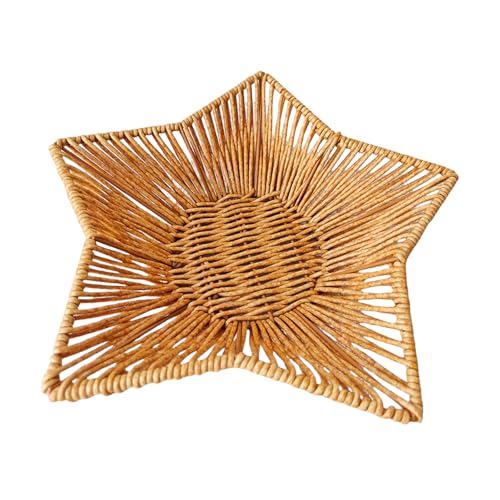 Nachahmung Rattan Star Formkorb Tragbares Obstschalen Wohnzimmer Aufbewahrungslösung Snacks Für Den Heimgebrauch von Klaisy