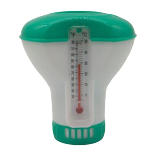 Pool Chlor Floater Schwimmender Pool Chlorspender mit Thermometern Tablettenspender Schwimmendes Zubehör Große Kapazität Mit Thermometern Pool Chlor Floater Schwimmender Pool Chlorspender mit Thermometern Tablettenspender Schwimmendes Zubehör Große Kapazität Mit Thermometern von Klaisy