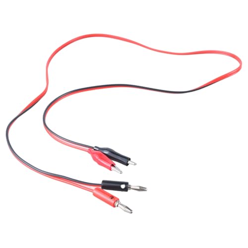 Power Plug To Alligatoren Clip Kabel Doppel Alligatoren Clips Power Test Kabel 2 Stecker 2 Clips Kabellänge 100 Cm Alligatoren Clips Clips von Klaisy