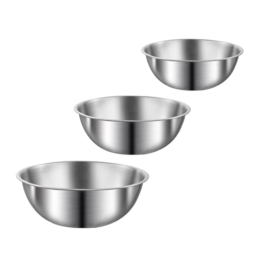 Praktische Edelstahlschalen Mit Glatten Brims Funktionelle Küchenschalen Mit Messspuren Zum Kochen Und Servieren von Klaisy