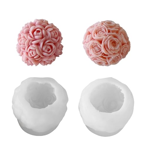 Scened Kerzenformen Gussformen 3D Blütenblüten Silikonform Schmutzformen Plastern Formen Seifenformen Epoxidharzformen von Klaisy