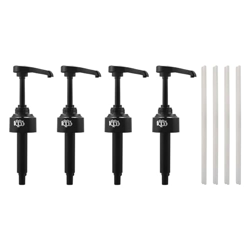 Set Von 4 Siruppumpenspender 8ml Spender Kaffee Kaffeesirup Pumpe Plastikmaterial Perfekt Für Cafés Und Home Getränkespender von Klaisy