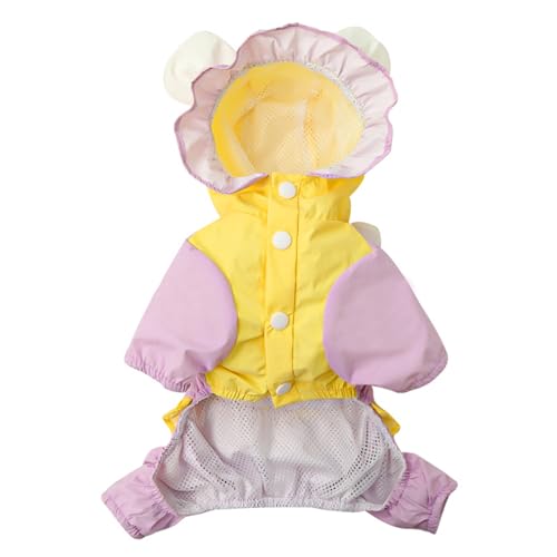 Wasserdichte Regenbekleidung für große Haustiere für kleine bis Hunde und Welpen, Ponchos, Regenbekleidung, wasserabweisend, mit Kapuze und Flügeln von Klaisy