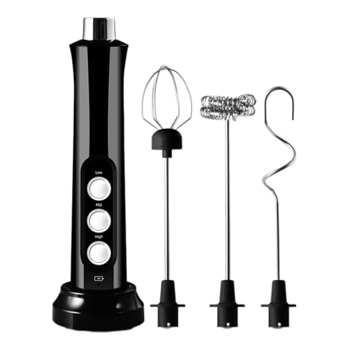Wiederaufladbare Milch Frother Handheld Coffee Electric Electric Getränk Schaummixer 3 Geschwindigkeit Für Latte Cappuccinos Heiße Schokolade Langlebiger Gebrauch von Klaisy