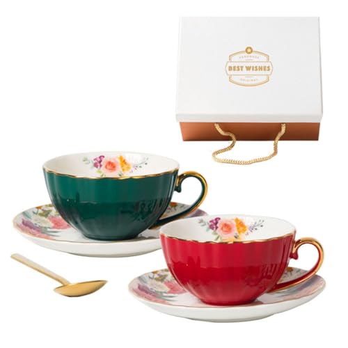Zartes, leichtes, luxuriöses Keramik-Kaffeetassen-Set, elegantes Knochenporzellan-Kaffeetassen-Set mit Untertasse, einzigartige Keramiktassen, Nachmittagstee-Zubehör Zartes, leichtes, luxuriöses Keramik-Kaffeetassen-Set, elegantes Knochenporzellan-Kaffeetassen-Set mit Untertasse, einzigartige Keramiktassen, Nachmittagstee-Zubehör von Klaisy