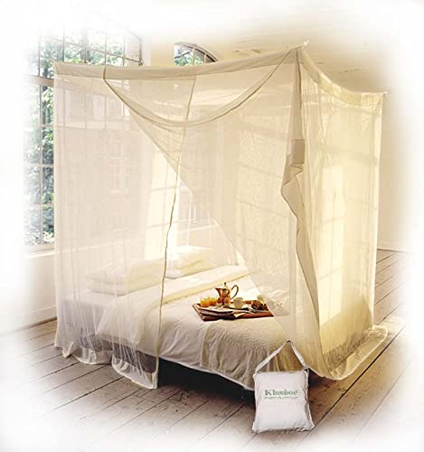Rechteckiges Moskitonetz Klamboe Überlegenes, handgemachtes, Rechteckiger Mückennetz - 210cm x 140cm x 235cm - Double SAS - Weiß von Klamboe
