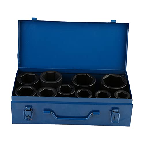 Klanata 1 Zoll Impact Socket Set, 10 Stück 1/2 Antriebsmetrik Deep Impact Sockets 22 mm, 24 mm, 27 mm, 30 mm, 32 mm, 36 mm, 38 mm, 41 mm, 46 mm, 50 mm schwerer Aufprall -Steckdose von Klanata