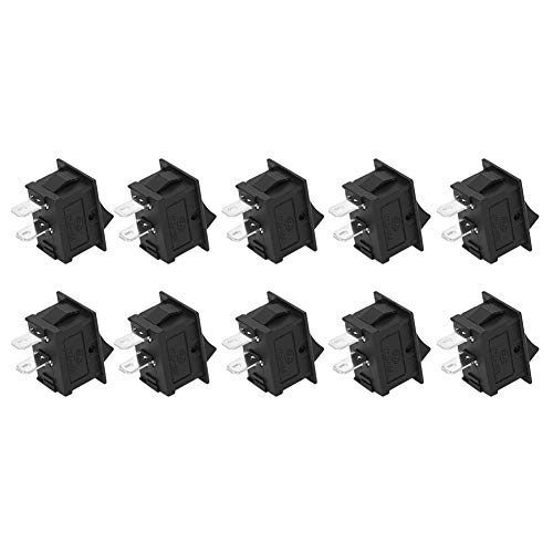Klanata 10pcs 2 ‑ Pin -Switch -Rocker ON 2 ‑ Position für Plastik -Industriezubehör Black KCD1 ‑ 101 Klanata 10pcs 2 ‑ Pin -Switch -Rocker ON 2 ‑ Position für Plastik -Industriezubehör Black KCD1 ‑ 101 von Klanata