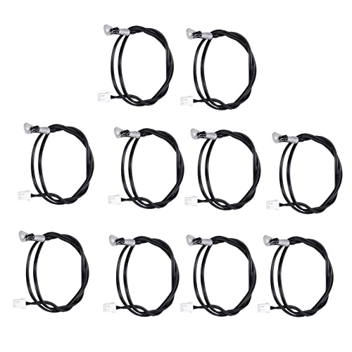 Klanata 10pcs Thermistors Temperatursensor Sonde - Rundes Kaltgeschwindigkeitsanschluss -25 ℃ bis 125 ℃ für die Temperaturüberwachung (5k B3950) von Klanata