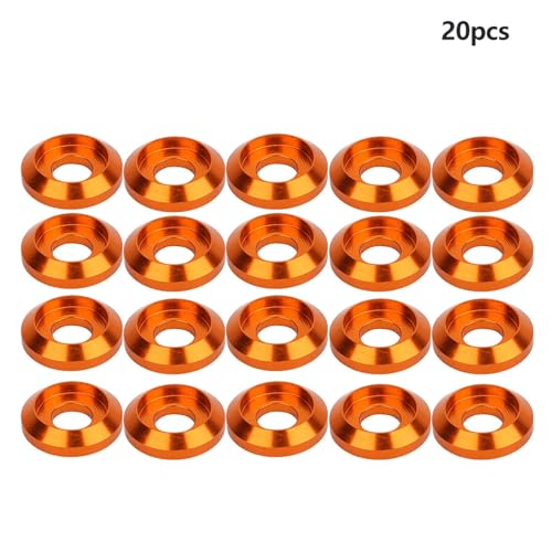 Klanata 20pcs Cup Unterlegscheiben M3 Cup Head Hexagon Schraubdichtung Waschmaschine CNC Anode Farbe Orange 6061 Aluminiumlegierung Klanata 20pcs Cup Unterlegscheiben M3 Cup Head Hexagon Schraubdichtung Waschmaschine CNC Anode Farbe Orange 6061 Aluminiumlegierung von Klanata