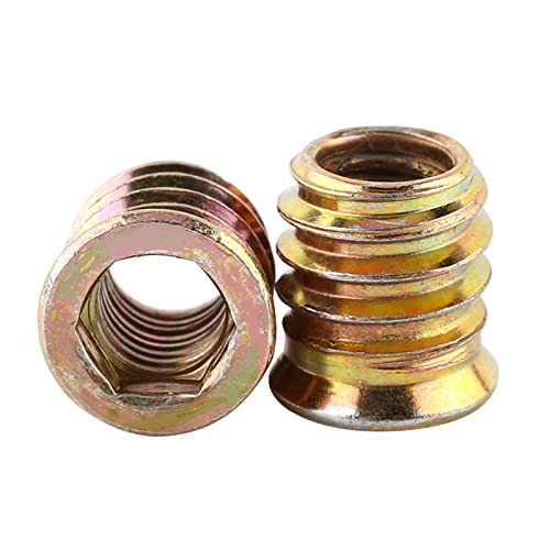 Klanata 20pcs Gewinde Einsatzmuttern Werkzeug Kit M6m8m10 Zinkpolierter Kohlenstoffstahl Sechskantmöbelmuttern für Holzmöbel (M8*15 mm) von Klanata