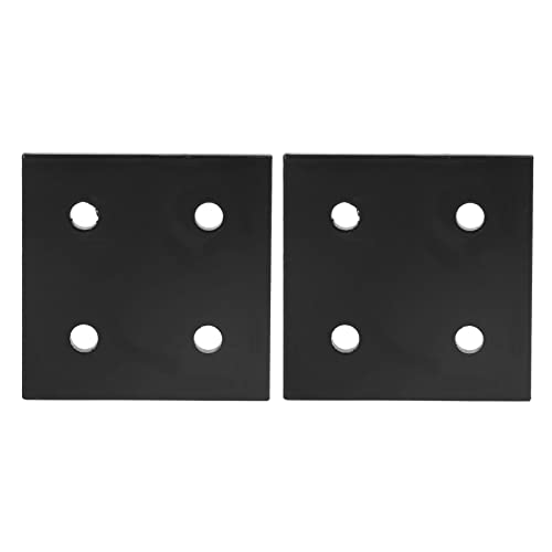 Klanata 2pcs Gelenkplatte Eckverschluss - Rechteckhalterung Aluminiumanschluss für Holz - 4 Löcher - Möbelbaugruppe - DIY -Holzbearbeitungsprojekte - Hausbauer & Crafters (2040) von Klanata