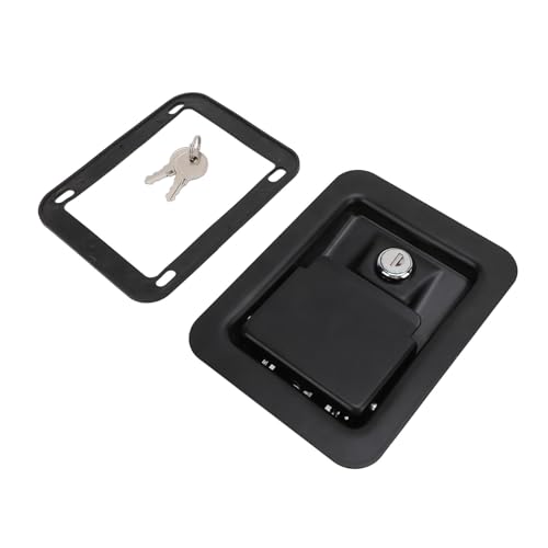 Klanata 304 Edelstahl Flush Mount Toolbox Latch -Griff mit 2 Tasten - 140 x 108 mm Universal Schloss für Wohnmobil-, LKW-, Caravan- und Boots -Werkzeugboxen von Klanata
