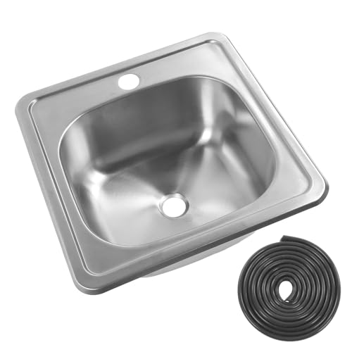 Klanata 304 Edelstahl RV Waschbecken - 12 -Liter -Quadratküche & Bar Wash -Becken mit 40 mm ss für Wohnmobile, Imbisswagen, Karawane, Boot von Klanata