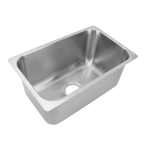Klanata 37,5L Edelstahl RV Küchenspüle, 540x340x250 mm Square Bar Basin mit 85 -mm -ss für Van Boat Food Truck von Klanata