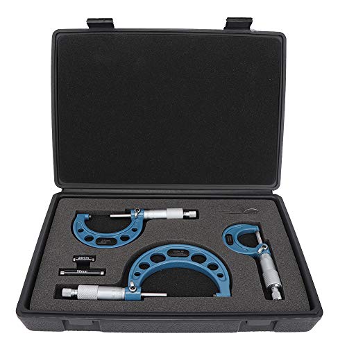 Klanata 3PCS Premium Außenmikrometer -Set - Industriewerkzeuge Präzisionsmaschinist -Werkzeug 0-75 mm mit Vergaserspitzen - Messungsinstrument für die Metallbearbeitung - Klanata 3PCS Premium Außenmikrometer -Set - Industriewerkzeuge Präzisionsmaschinist -Werkzeug 0-75 mm mit Vergaserspitzen - Messungsinstrument für die Metallbearbeitung - von Klanata
