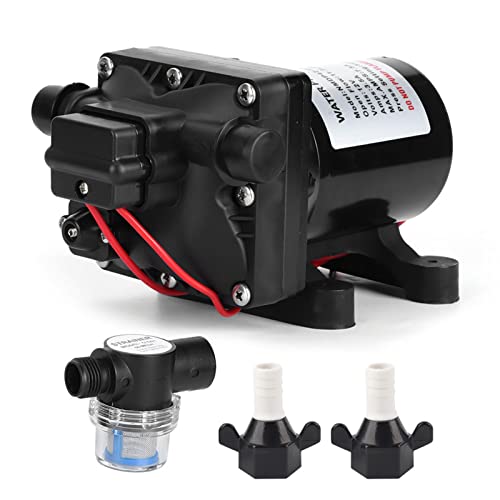 Klanata 42 Serie 12V DC Membranpumpe, 3,0 GPM 55 psi Selbstpriming mit internem Bypass für Auto, Wohnmobil, Meeresboot und Wasserübertragung von Klanata