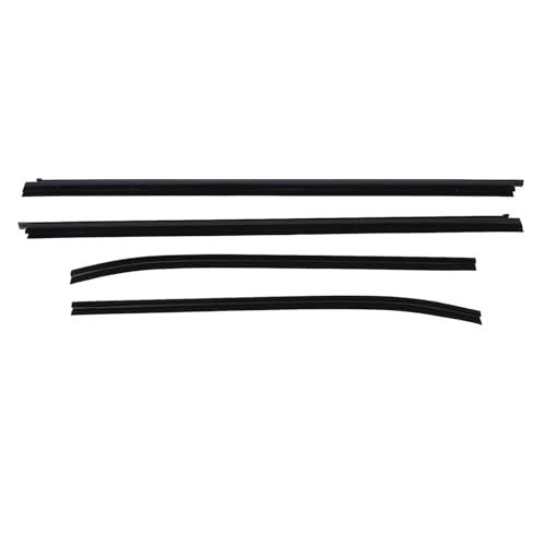 Klanata 4pcs vorderer und hinterer Weatherstrip-Fensterformel-Trimmriemen für D max RT 2012-2019, 8 98052197 2, 8 98052198 2, 8 98340807 0, 8 98340808 0 von Klanata