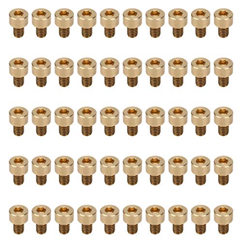 Klanata 50pcs Hex -Sockelschraube, M4 -Sockelkopfschrauben, reiner Kupferbefestigungsmittel für den Gebrauch zu Hause und in der Industrie (M4*6) von Klanata