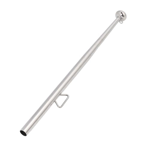 Klanata 610 -mm -Schienenhalterfahne, 316 Edelstahl -Marine -Fahnenmast mit 25 -mm -Kugelkopf für Boote, Yachten und Wohnmobile (Großer Ballkopf 25mm / 1in) von Klanata