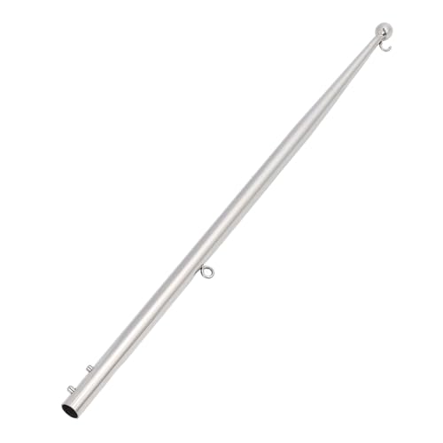 Klanata 610 -mm -Schienenhalterfahne, 316 Edelstahl -Marine -Fahnenmast mit 25 -mm -Kugelkopf für Boote, Yachten und Wohnmobile (Kleiner Ballkopf 20mm / 0,8 Zoll) von Klanata