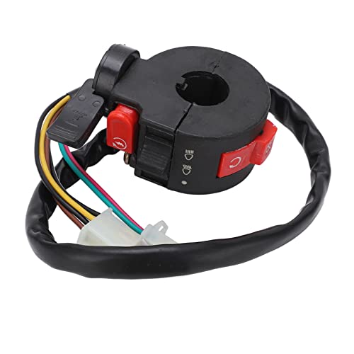Klanata 7-Draht 22 mm linker Motorrad-Lenkerschalter, schwarzer Choke-Hebel mit Kill-Start-Lichtschalter für Pit Pro Trail Dirt Quad Bike ATV von Klanata