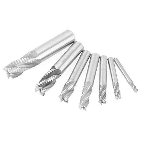 Klanata 7pcs Roughing End Mill Set Mühlenschneider Chipbreaker -Werkzeug HSS 4 Flöten CNC Rauter -Router Bit M6m8M10M12M14M18m20 Klanata 7pcs Roughing End Mill Set Mühlenschneider Chipbreaker -Werkzeug HSS 4 Flöten CNC Rauter -Router Bit M6m8M10M12M14M18m20 von Klanata
