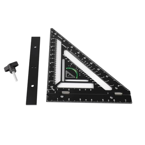 Klanata 8,3 Zoll Sparrenwinkel Zimmermannswinkel mit Wasserwaage und Schablonenblock Dreieckiges Lineal Winkelmesser Präzisions-Layout-Werkzeug Messlineal für Zimmermannslayout Klanata 8,3 Zoll Sparrenwinkel Zimmermannswinkel mit Wasserwaage und Schablonenblock Dreieckiges Lineal Winkelmesser Präzisions-Layout-Werkzeug Messlineal für Zimmermannslayout von Klanata