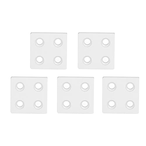Klanata Aluminium -Extrusion Verbindungsplatte 5pcs - Aluminium -Legierungs -Abdeckplatte & 4040 Doppelverschlüsse - Lineare bewegliche Teile für industrielle Fixierroboterprojekte (Silber) von Klanata