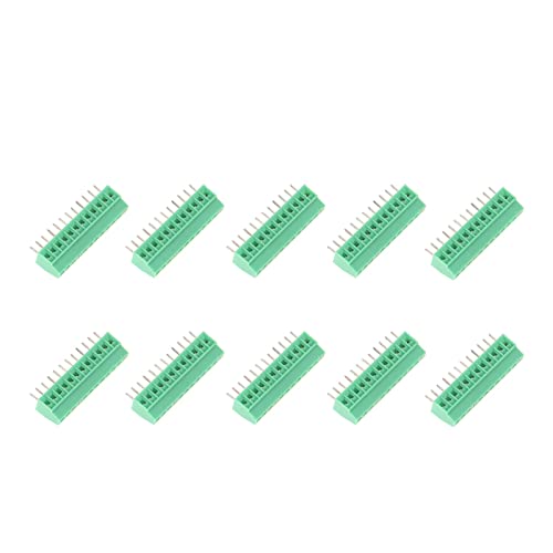 Klanata -Anschlussblöcke Schraubenklemme Blockanschluss 10pcsset 12 Pin 2,54 mm Stang Green PCB Universal von Klanata