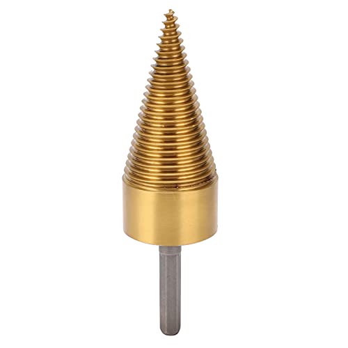 Klanata Brennholz-Splitter-Bit, 42 mm Sechskantschaft, Hochgeschwindigkeitsstahlkegelstanzer für Baumstumpfentfernung und Holzspalten von Klanata